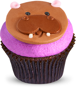 Hippo cupcake Chocolate